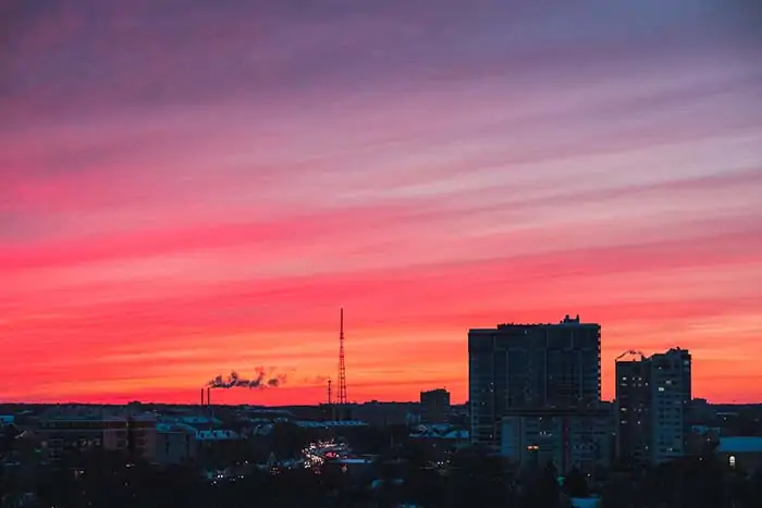 Sonnenuntergang in Russland